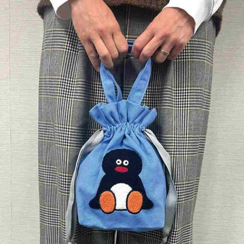 ペーター７１ページ*°｜ぬい巾着×4 きんちゃく袋 相良刺繍巾着 PINGA PINGU×松本セイジ Pingu アイ