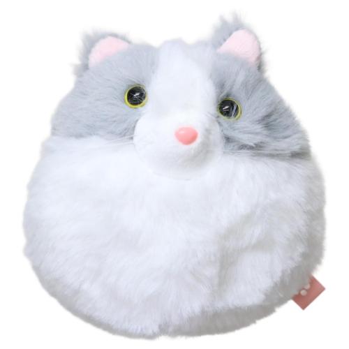 ぬいぐるみ にゃんコロン ハチワレ ねこ アイアップ