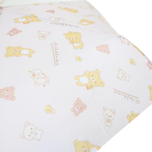 リラックマ キャラクター 折りたたみ傘 折り畳み傘 ナチュラル サンエックス