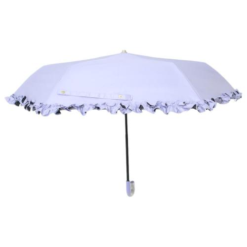 【未使用】おめかし天使 クロミ ショート傘 日傘 晴雨兼用 フリル UVカット クロミ 折りたたみ傘 晴雨兼用折畳傘フリルタイプ[品番