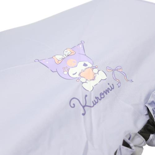 【未使用】おめかし天使 クロミ ショート傘 日傘 晴雨兼用 フリル UVカット クロミ 折りたたみ傘 晴雨兼用折畳傘フリルタイプ[品番