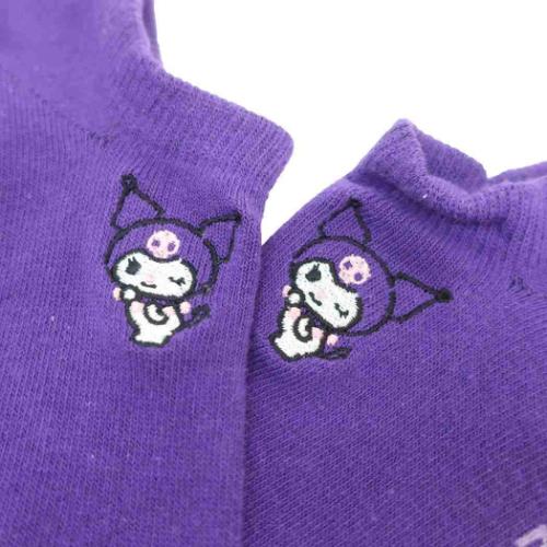 女性用靴下 刺繍スニーカーソックス レディース クロミ ビビッド ジェイズプランニング サンリオ