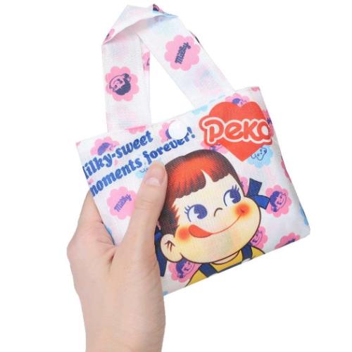 エコバッグ 折りたたみショッピングバッグ 不二家のペコちゃん フラワー ジェイズプランニング お買い物かばん