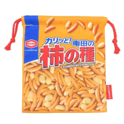 巾着袋 亀田の柿の種 巾着 きんちゃくポーチ お菓子パッケージ ジェイズプランニング
