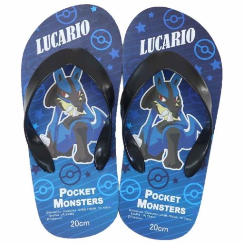 ビーチサンダル 子供用サンダル ルカリオ ブルー ポケットモンスター ポケモン ジェイズプランニング キッズ こども 子ども