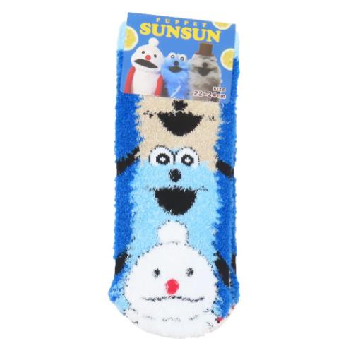 パペットスンスン 女性用防寒靴下 ルームソックス ブルー PUPPET