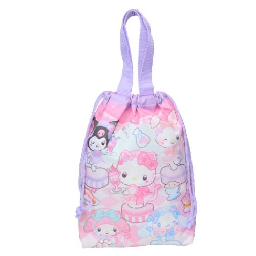 運動靴かばん 巾着シューズバッグ カフェ[学童] サンリオキャラクターズ サンリオ ジェイズプランニング 新学期準備雑貨 シューズケース 抗菌 撥水