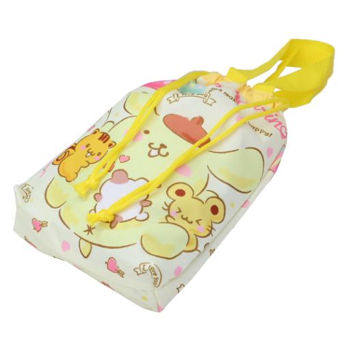 運動靴かばん 巾着シューズバッグ ポムポムプリン サンリオ ハグ[学童] ジェイズプランニング 新学期準備雑貨 シューズケース 抗菌 撥水 キャラクター