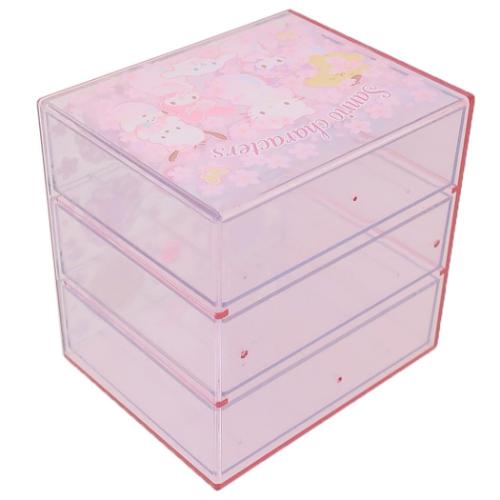 卓上収納 サンリオキャラクターズ 3段チェスト サンリオ 小物入れ 収納