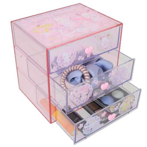 卓上収納 3段チェスト サンリオキャラクターズ サンリオ ケイ