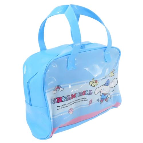 シナモロール キャラクター プールバッグ ビニールボストンバッグ サンリオ グッズ