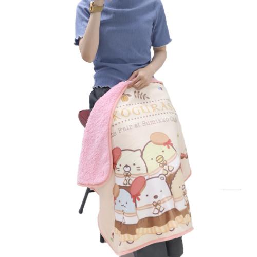 すみっコぐらし ふわふわブランケット ボタン付き ひざ掛け毛布 サンエックス キャラクター