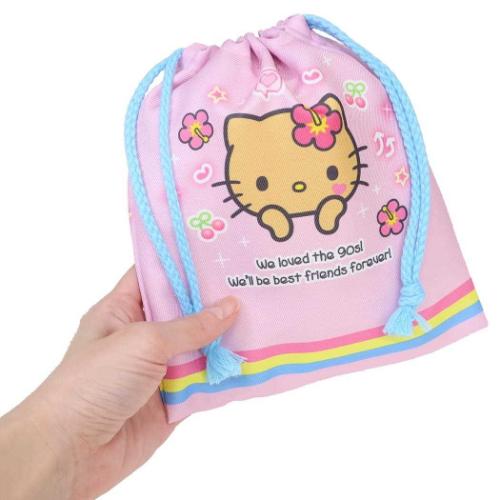 巾着袋 きんちゃくポーチ ハローキティ サンリオ 日焼け 新学期準備雑貨 小物入れ キャラクター