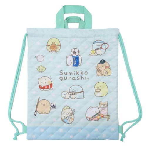 ナップサック キルトナップサック すみっコぐらし 新入学 ミント ケイカンパニー サンエックス 体操服かばん 新学期準備雑貨 キルティング 女の子