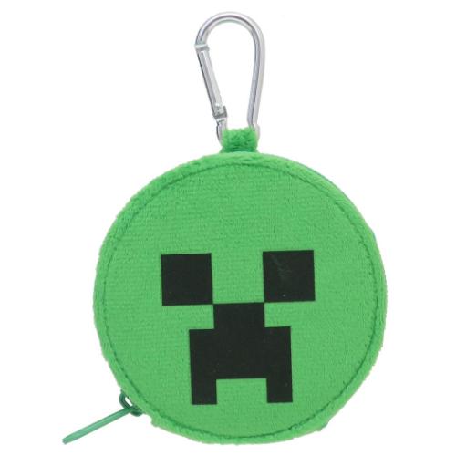 マインクラフト カラビナ付き丸型ポーチ ミニポーチ クリーパー Minecraft ゲームキャラクター 爆買
