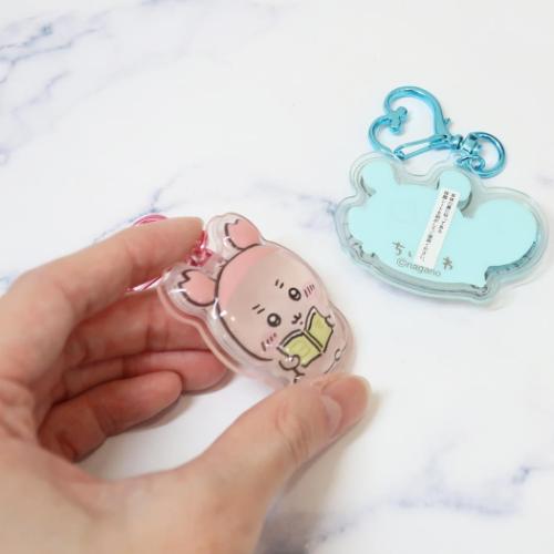 ぷっくりったいペアキーホルダー キーリング 古本屋xモモンガ ちいかわ