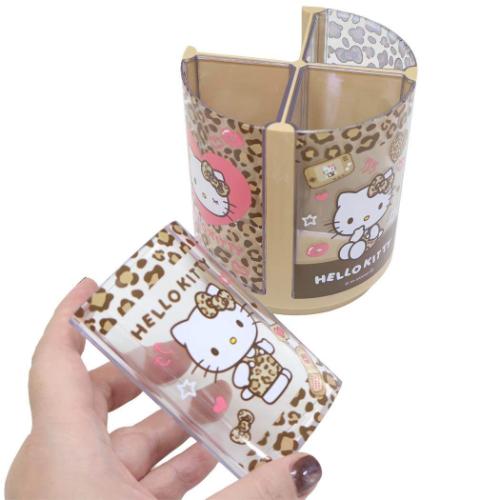 回るペンスタンド 回転ペン立て ハローキティ ヒョウ柄 サンリオ 卓上