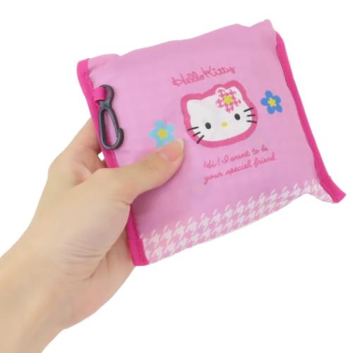 ハローキティ ポケット付きエコバッグ ショッピングバッグ ピンク サンリオ