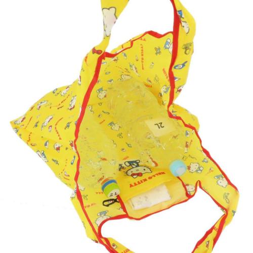 ハローキティ サンリオ キャラクター ショッピングバッグ ポケット付き