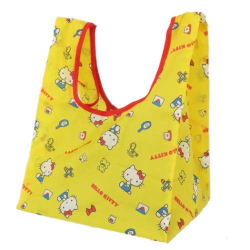 Yahoo! Yahoo!ショッピング(ヤフー ショッピング)ハローキティ グッズ ショッピングバッグ キャラクター ポケット付きプチエコバッグ イエロー