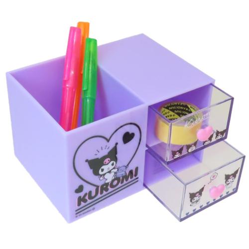 クロミ グッズ 卓上収納 サンリオ キャラクター ペンスタンド付きプラ