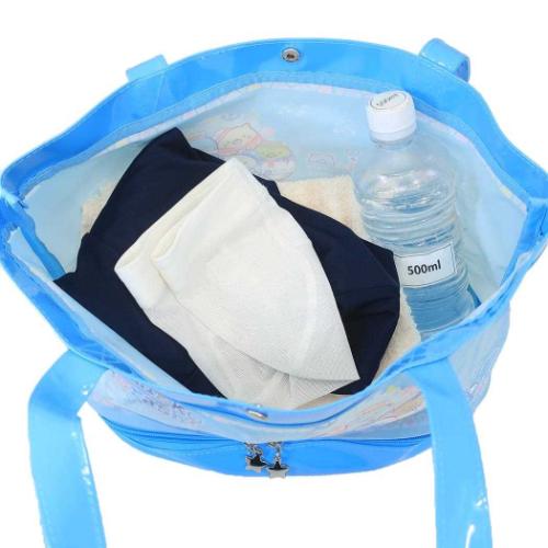 すみっコぐらし ポケット付きビニールトート 2層式 サンエックス プールバッグ キャラクター ケイカンパニー