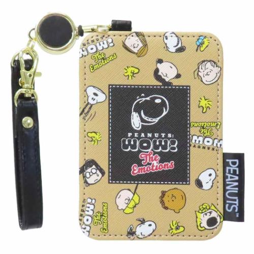 定期入れ リール付きパスケース スヌーピー ピーナッツ フェイス マルヨシ ICカードケース 通学 通勤