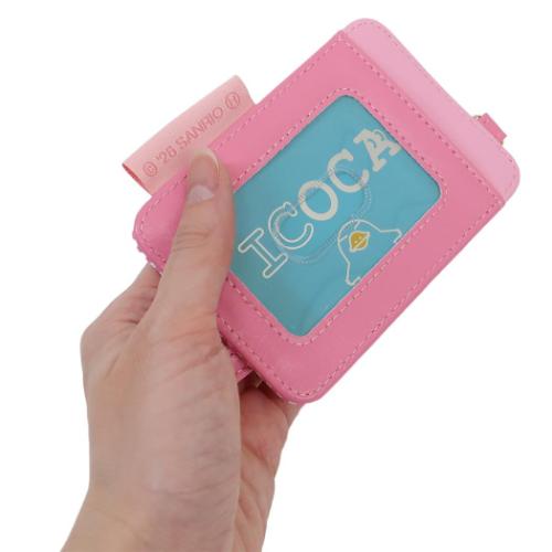 定期入れ リール付きパスケース ハローキティ サンリオ シングルパスケース ICカードケース キャラクター