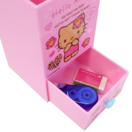 ペン立て スクエアペンスタンド ハローキティ 日焼け サンリオ : 雑貨