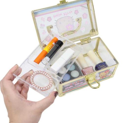 ハローキティ　コスメボックス　バニティボックス　バニティケース　手提げ　2001 ハローキティ キャラクター コスメボックス バニティケース 日焼け