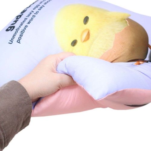 ぐでたま キャラクター クッション 背当てクッション パープルxピンク