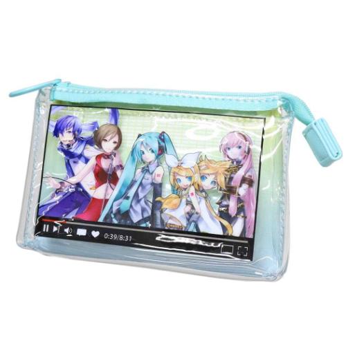 コスメポーチ 初音ミク スリーポケットクリアポーチ 集合 化粧ポーチ 小物入れ 爆買