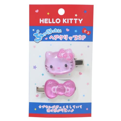 ハローキティ ぷっくりったいヘアクリップ 2個セット ヘアアクセ