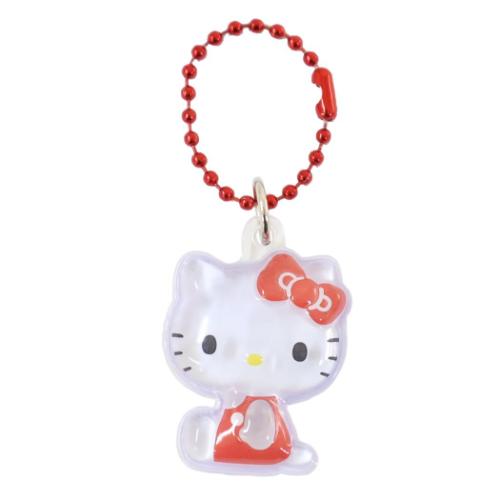 ハローキティ ぷっくりったいプチボールチェーン キーホルダー レッド