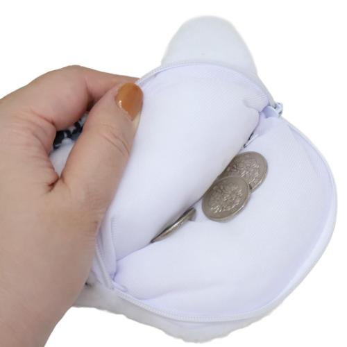 定期入れ リール付きフェイスパスケース ハローキティ 千鳥格子 ブラック サンリオ