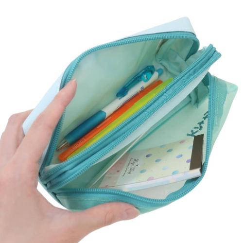 ハローキティ メッシュBOXポーチ ペンケース 日焼けシリーズ ミント