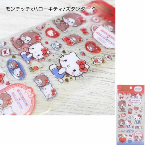 モンチッチ シールシート クリアキャンディシール ハローキティ