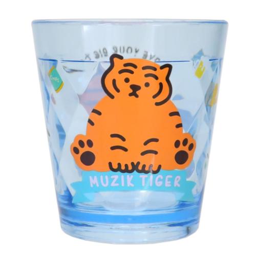 キラキラクリアカップ MUZIK TIGER ムジークタイガー プラコップ ケイカンパニー ブルー