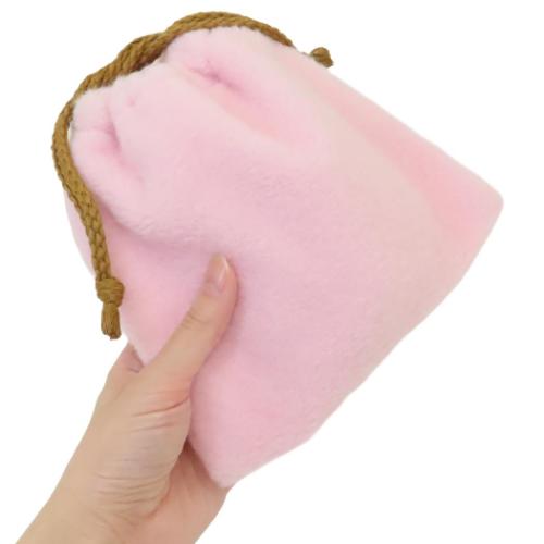 巾着袋 お茶犬 フェイス巾着 きんちゃくポーチ ふわふわシリーズ ハナ ケイカンパニー 小物入れ