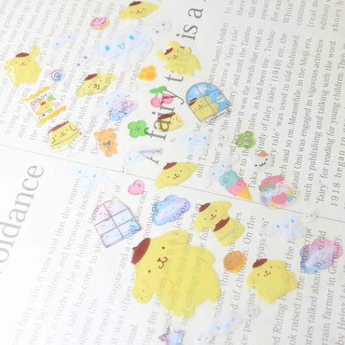 シナモロール ポムポムプリン＆シナモロール クリアキャンディシール