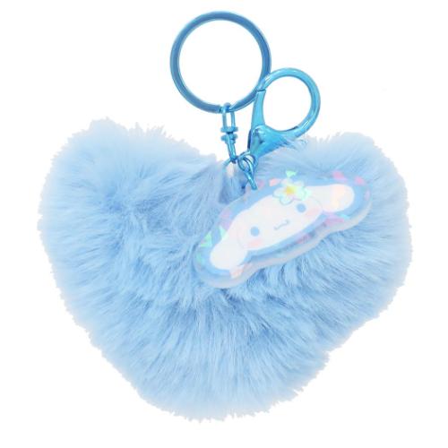 シナモロール グッズ キーリング キャラクター ハート型ファー