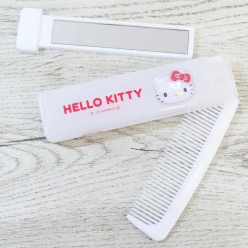 ハローキティ ミラー付き折りたたみコーム サンリオ 手鏡＆くし