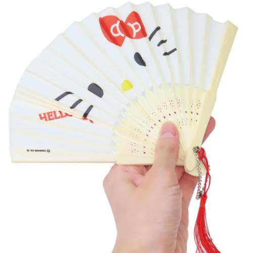 ハローキティ キャラクター キーリング ミニ扇子キーホルダー サンリオ