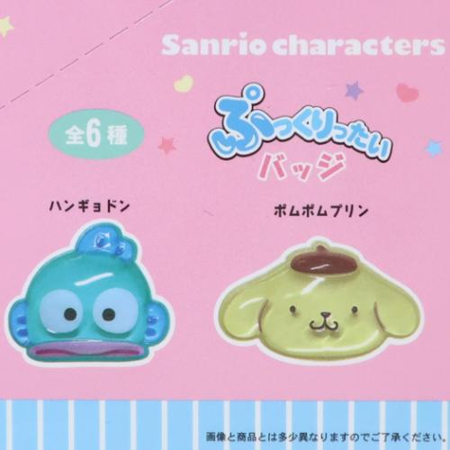 バッジ サンリオキャラクターズ ぷっくりったいバッジ 全6種 6個入