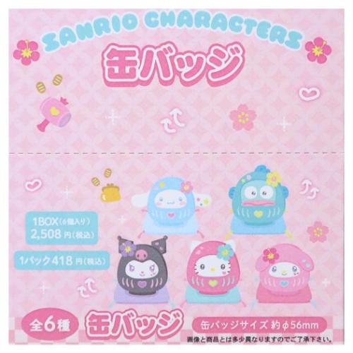 カンバッジ サンリオキャラクターズ 缶バッジ 全6種の内どれか1個