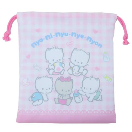 巾着袋 ニャニィニュニェニョン きんちゃくポーチ サンリオ 新学期準備