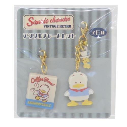 あひるのペックル グッズ ファスナーマスコット キャラクター アクリル 