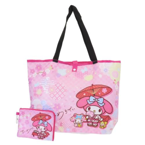 Yahoo! Yahoo!ショッピング(ヤフー ショッピング)マイメロディ グッズ ショッピングバッグ キャラクター 折りたたみエコバッグ 和雑貨シリーズ