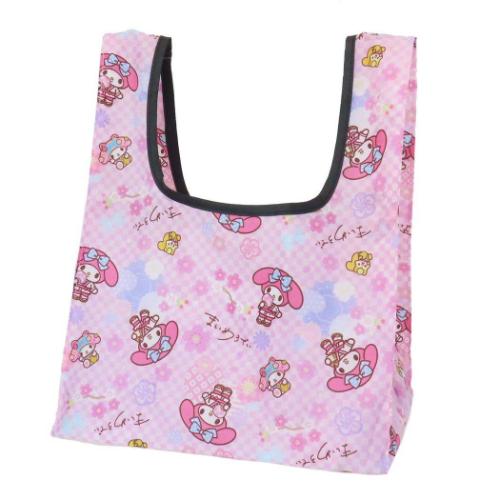 Yahoo! Yahoo!ショッピング(ヤフー ショッピング)マイメロディ キャラクター ショッピングバッグ ポケット付きプチエコバッグ 和雑貨シリーズ
