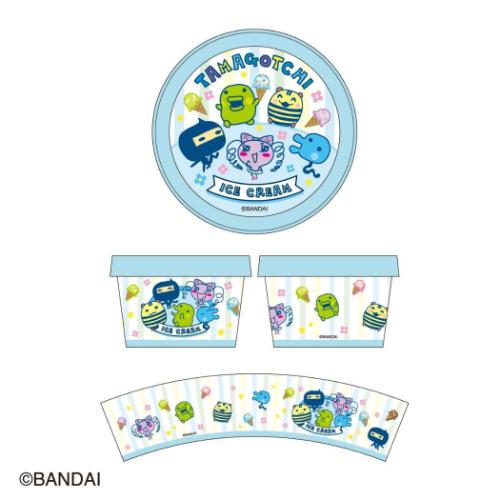 アクセサリー収納 たまごっち カップアイス型小物入れ ブルー 整理 収納 かわいい キャラクター